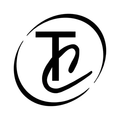 Stylized black and white circular logo with intertwined letters.