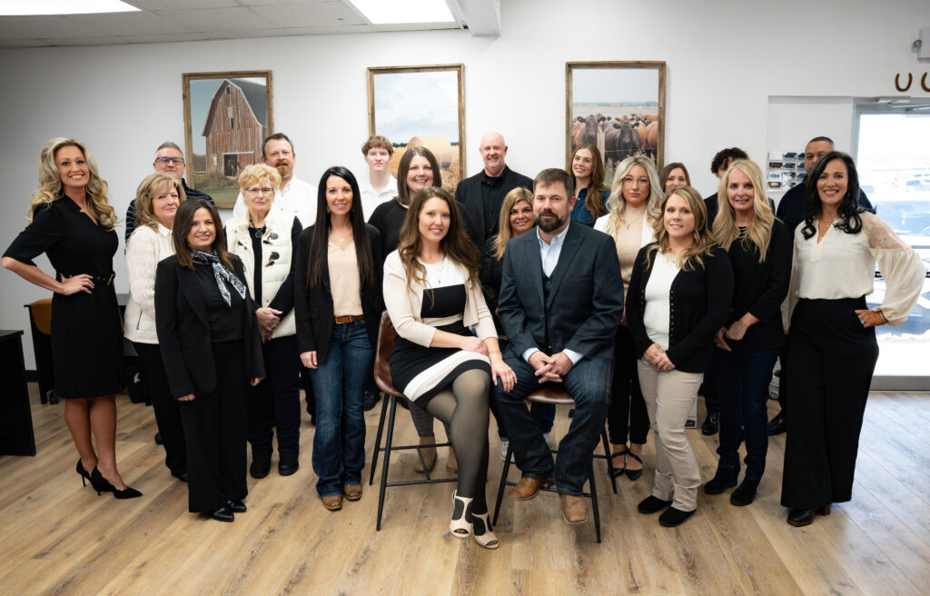 Business team posing in modern office